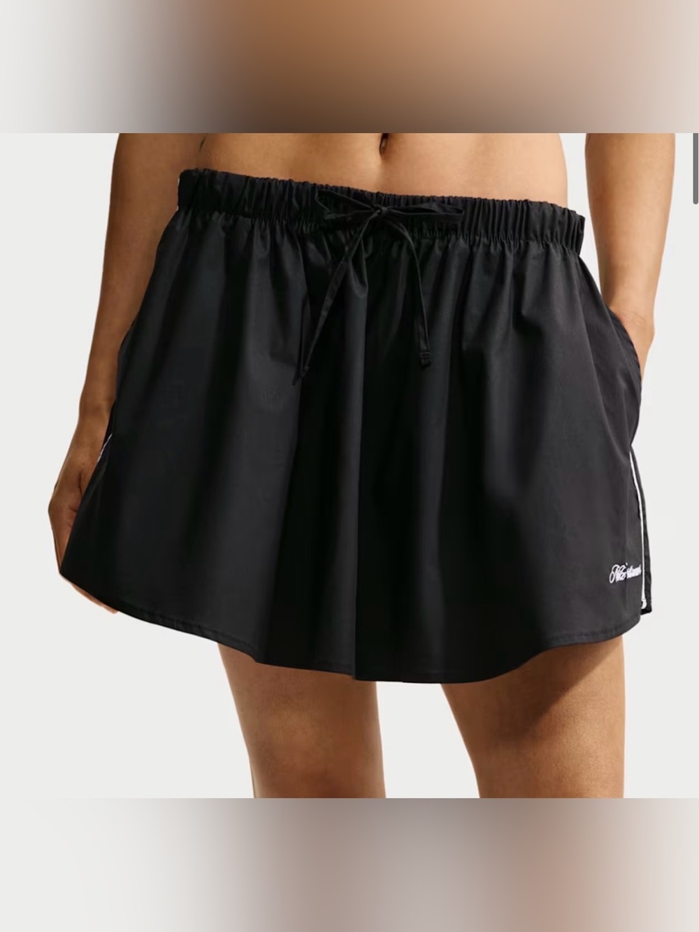 NWT NIKE Scalloped trim poplin Skirt